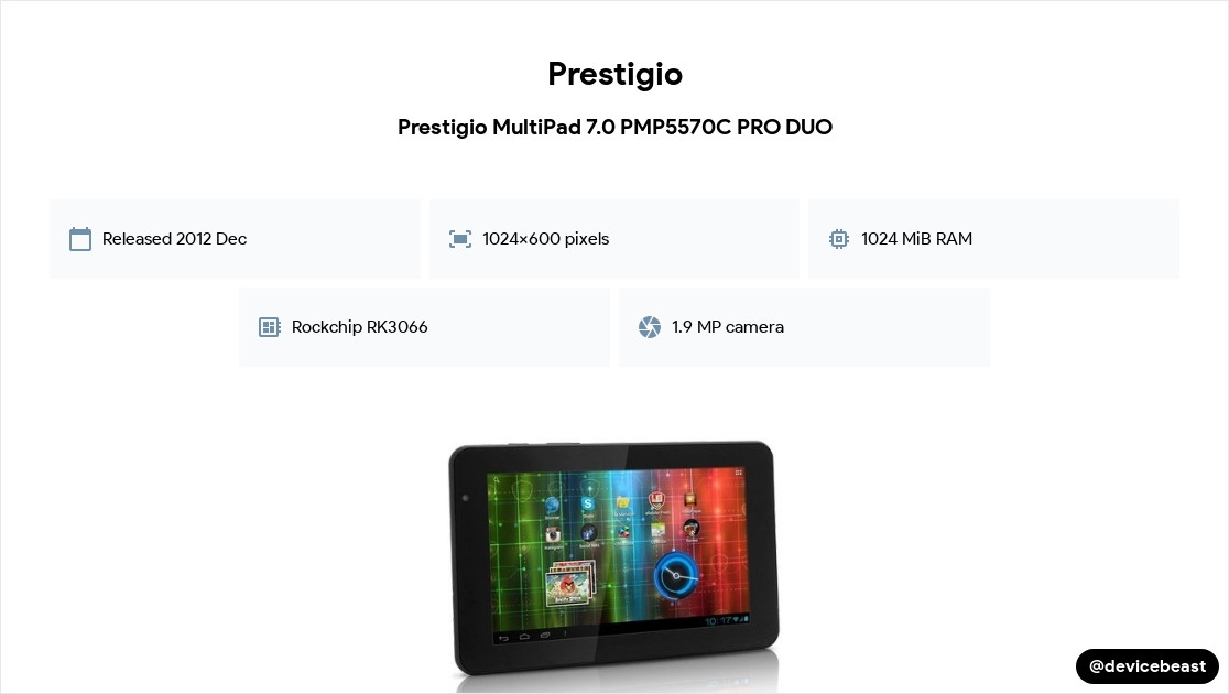 Prestigio Multipad Tablet Pc Pmp5570c Duo