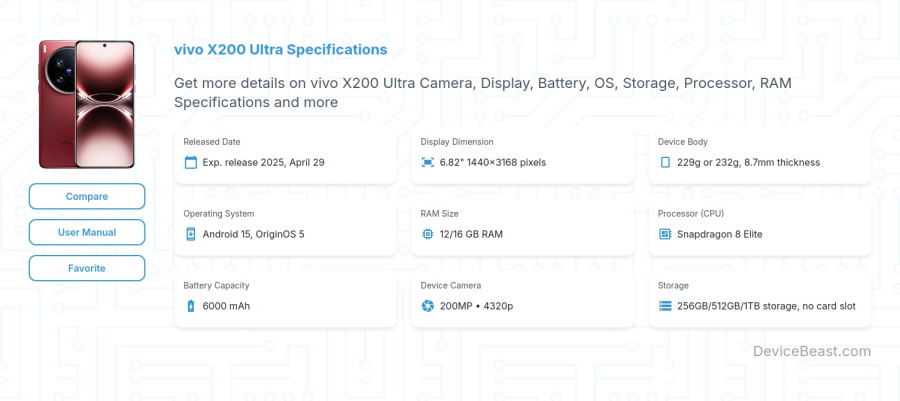 vivo X200 Ultra specifications overview cover