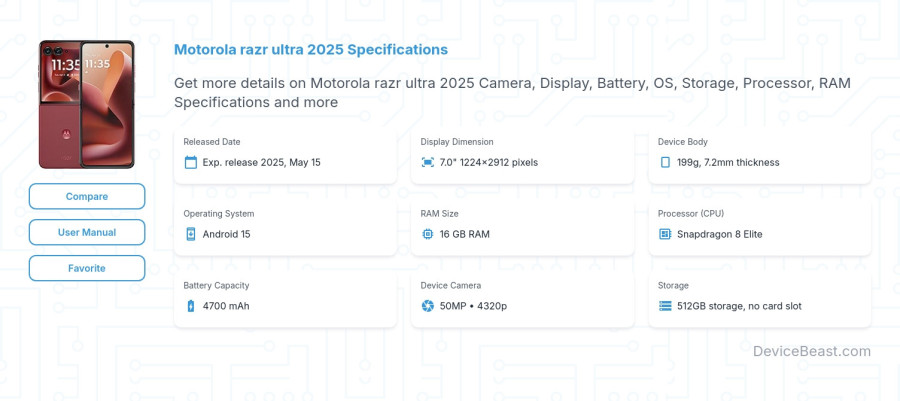 Motorola razr ultra 2025 specifications overview cover