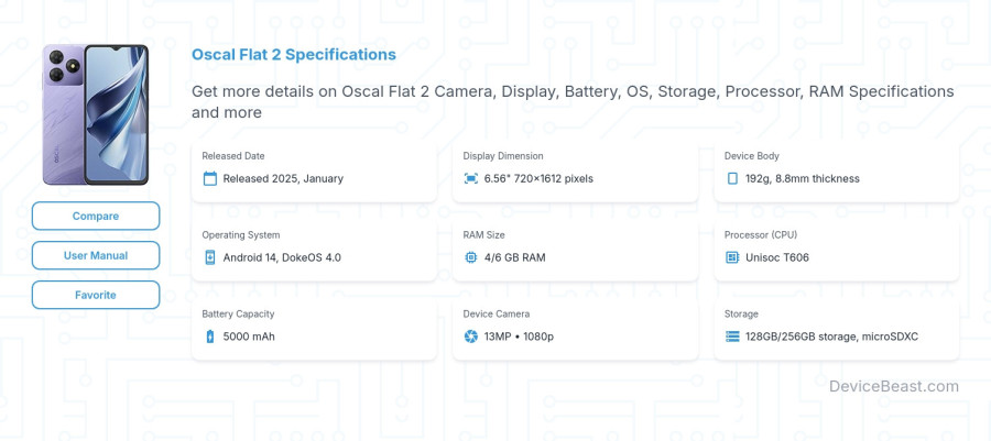 Oscal Flat 2 specifications overview cover