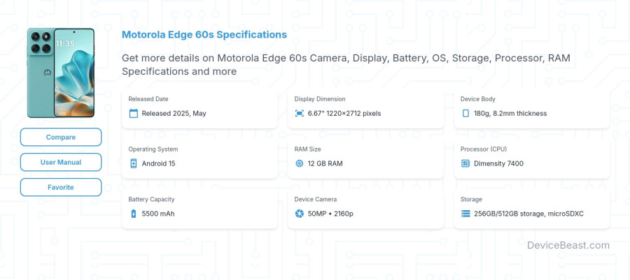 Motorola Edge 60s specifications overview cover