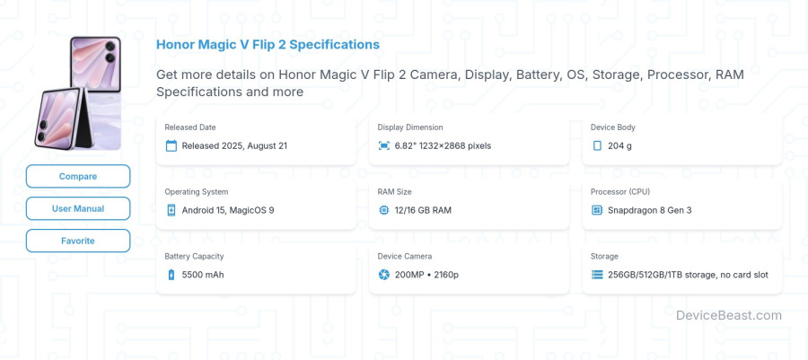 Honor Magic V Flip 2 specifications overview cover