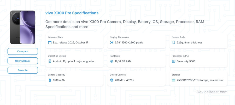 vivo X300 Pro specifications overview cover