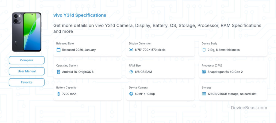 vivo Y31d specifications overview cover