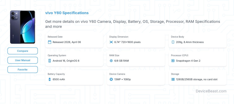 vivo Y60 specifications overview cover