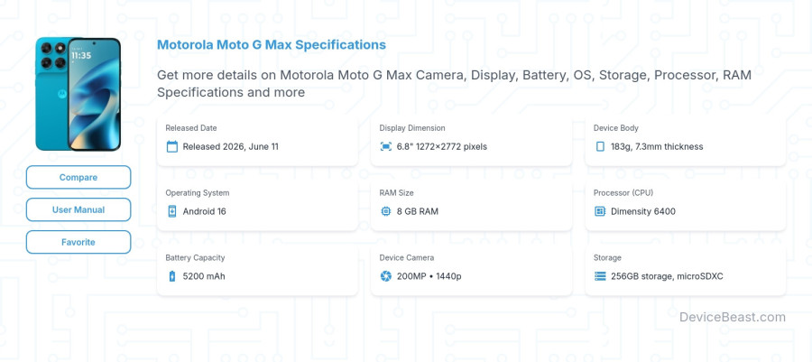Motorola Moto G Max specifications overview cover